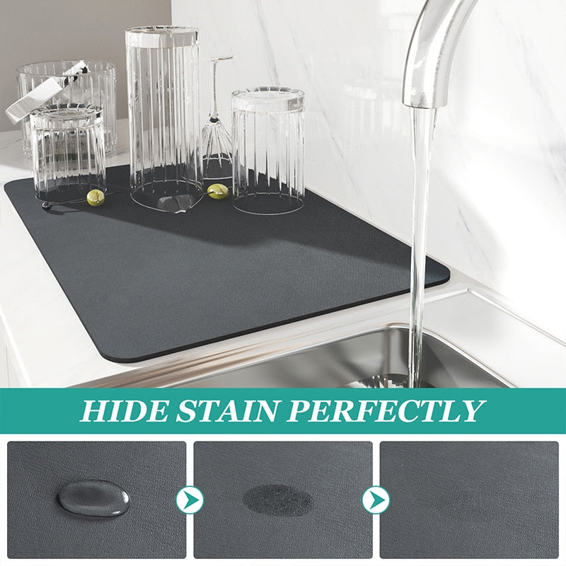 Super Absorbent Dish Draining Mat