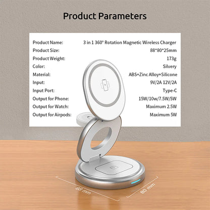 3 In 1 Metal Wireless Charger