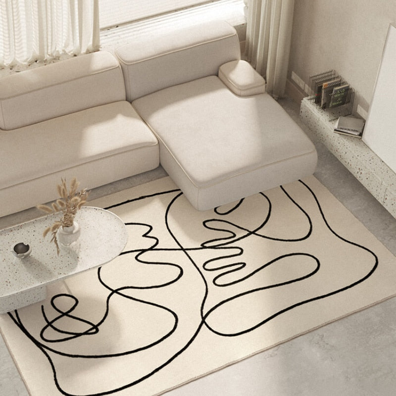 Nordic Style Living Room Decoration Carpet Home Large Area Rugs for Bedroom Fluffy Soft Cloakroom Rug Thickened Anti-skid Mat