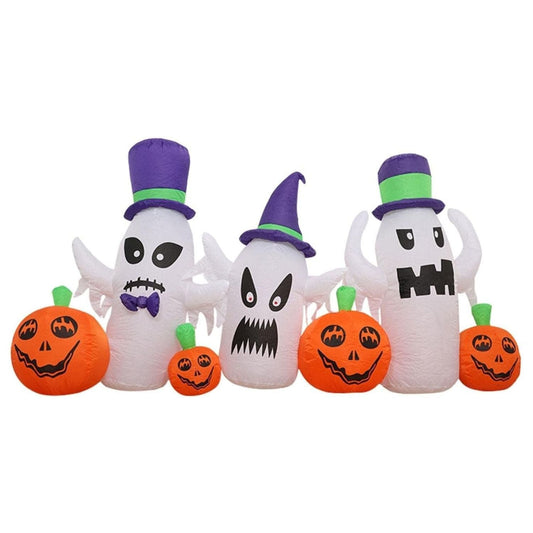 Festiss Halloween Inflatables Decoration With Built-In LED 2.7m Ghosts Pumpkins