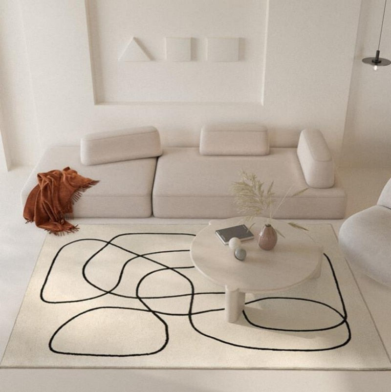 Nordic Style Living Room Decoration Carpet Home Large Area Rugs for Bedroom Fluffy Soft Cloakroom Rug Thickened Anti-skid Mat