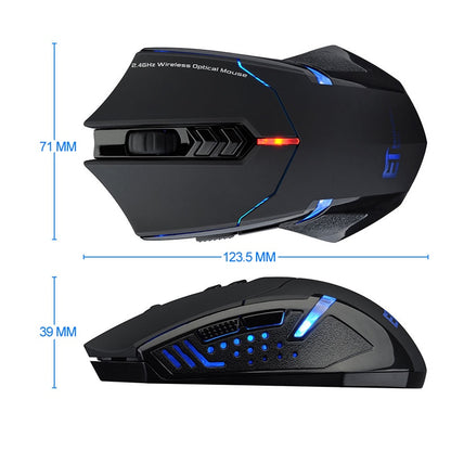 High Quality ET X-08 2000DPI Adjustable 2.4G Wireless Mouse For Professional Gaming Mouse sem fio Mice raton inalambrico